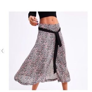 Zara Belted Midi Skirt